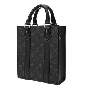 Louis Vuitton Monogram Black Canvas Shoulder Eclipse Bag Plat Sac